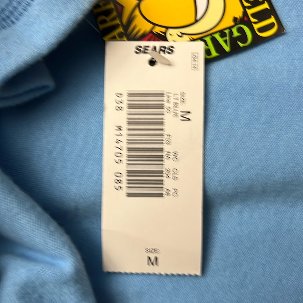 Garfield Paws Long Sleeve Pajama Top M Embroidered Fleece Vintage NEW WITH TAGS - Picture 9 of 11